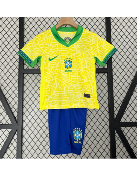 Camisetas Brasil Primera 2024 Niños