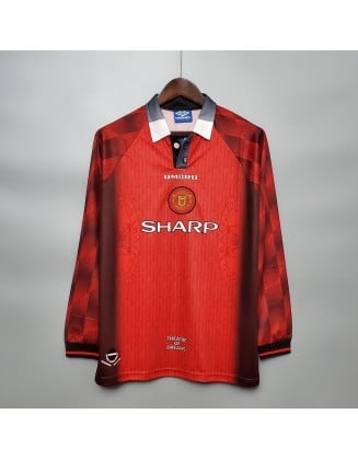 Camiseta Manchester United 1996 Manga Larga Retro