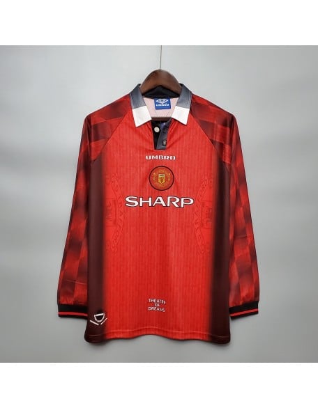 Camiseta Manchester United 1996 Manga Larga Retro