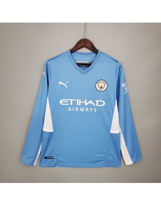 Manchester City Home Jersey 2021/2022 Long sleeve